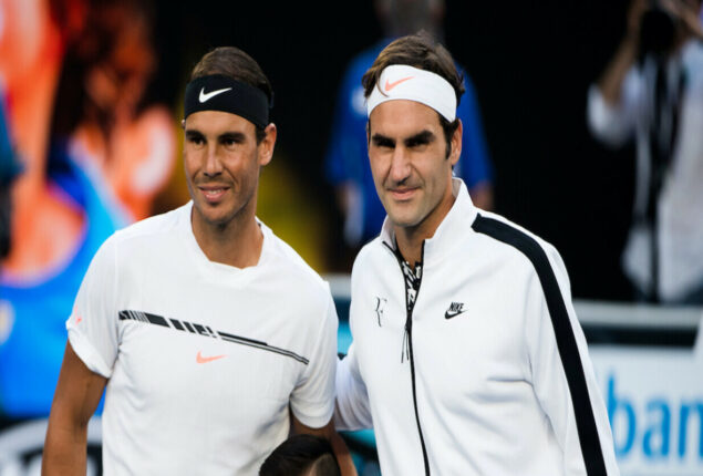 Roger Federer and Rafa Nadal teamed up for doubles match