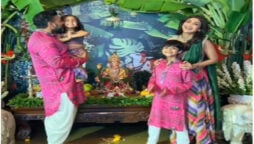 Watch Shilpa Shetty and Raj Kundra conduct the Ganesh aarti