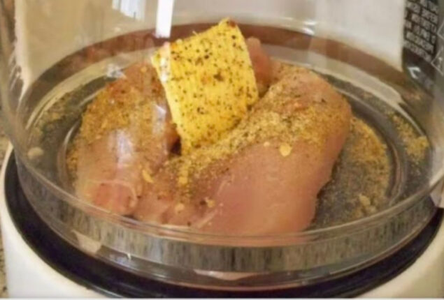 Watch Video: Man cooks chicken in the coffee machine