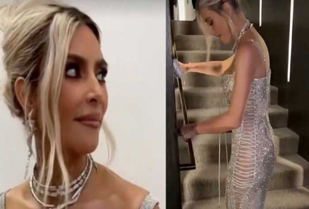 Kim Kardashian face wardrobe malfunction at Milan Fashion Week