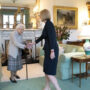 Liz Truss welcomed by the Queen at Balmoral Castle
