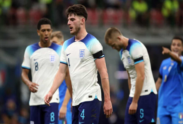 England was dropped from Nations League after their loss to Italy