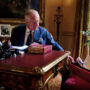 Pics of King Charles with the official red box widely made fun of online
