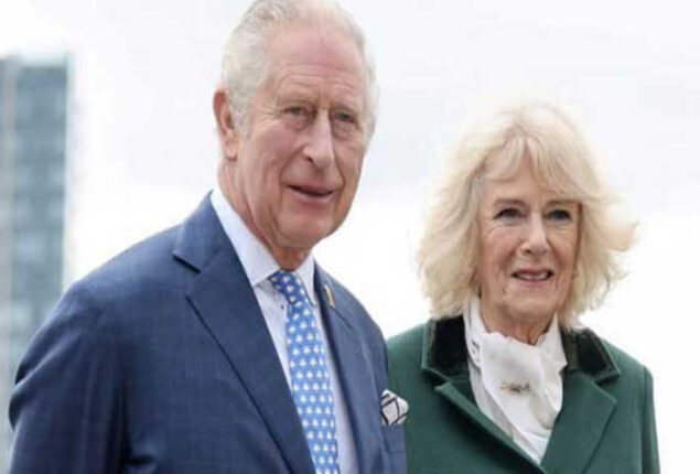 Camilla greets crowd outside Buckingham Palace after King Charles’ accession to the throne