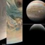 In recent space-borne images, Jupiter is  riot of colour