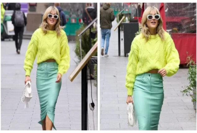 Ashley Roberts looks stylish while leaving work at Heart FM