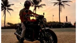 Ishaan Khatter displays his bike in the new PIC