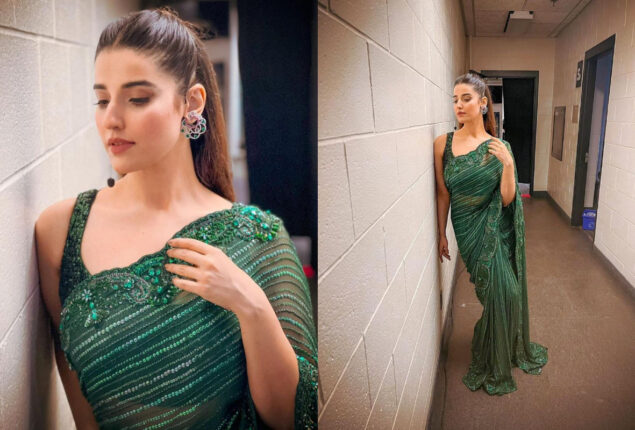 Hareem Farooq oozing oomph flaunting her bold look in saree