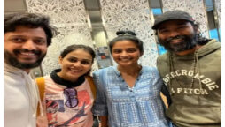 Dhanush, Priyamani poses with Riteish Deshmukh and Genelia