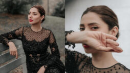 Mahira Khan looks ravishing in black outfit from the awards