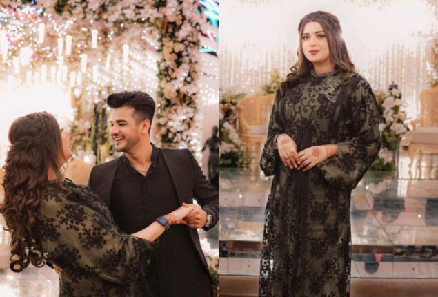Zulqarnain and Kanwal Aftab share cute couple goals at Alishba Anjum’s engagement