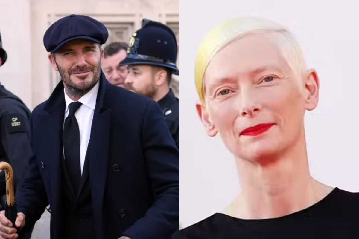 David Beckham and Tilda Swinton