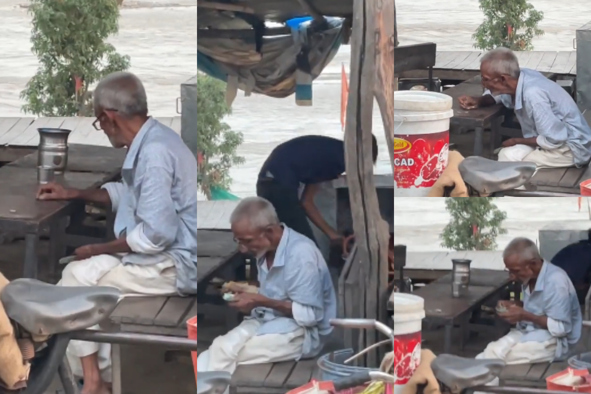 man calculating daily earnings