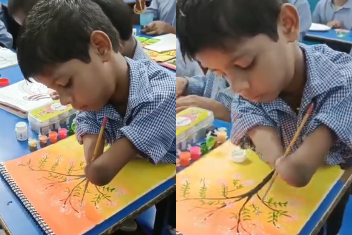 Specially-abled boy
