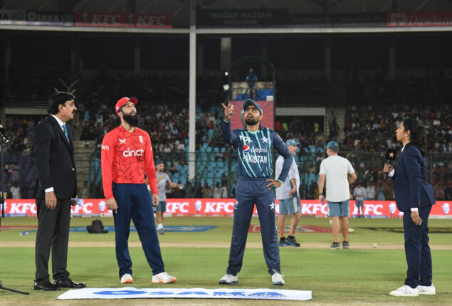 England won the toss and chose to bat first