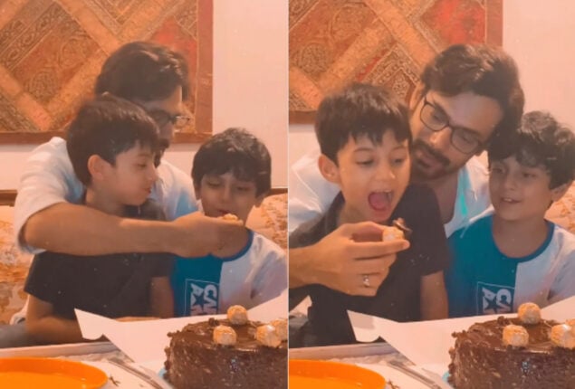 Zahid Ahmed celebrates birthday with sons
