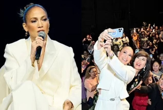 Jennifer Lopez posts pic in a chic, vivid white suit