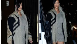 Rihanna puts on a stylish outfit for a night out in New York City