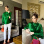 Ghana Ali vibing the ‘Greenest’ look of the year in her silk top