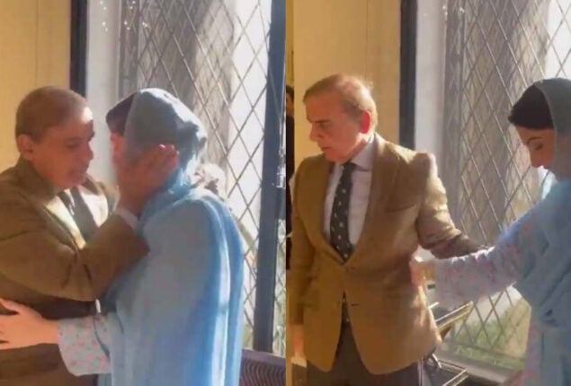 Adorabe video of Maryam Nawaz and Shahbaz Sharif hugging goes viral