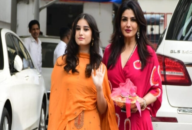 Raveena Tandon and daughter Rasha celebrates Ganesh Chaturthi