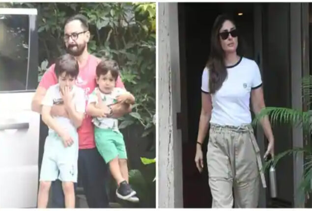 Saif Ali Khan lifts Taimur, Jehangir in each arm on Sunday outing