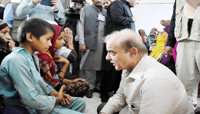 PM Shehbaz visit flood areas