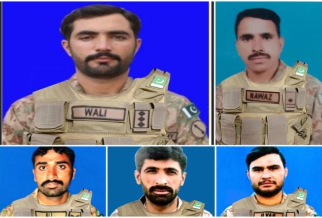 Army captain, four soldiers martyred in North Waziristan