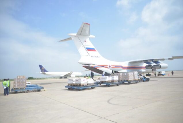 Russia, Greece send first flights with flood relief items