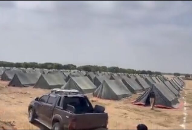 Tent city set up in Malir for flood victims
