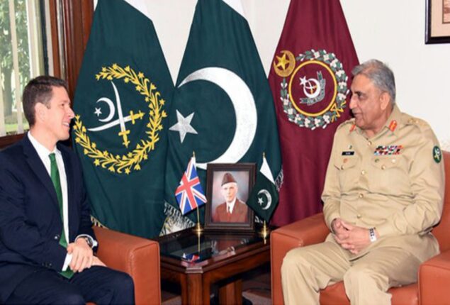 British envoy calls on COAS Bajwa, assures support in flood relief efforts