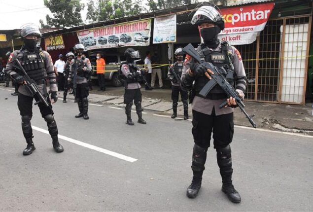 Gun-wielding woman detained outside the Indonesian presidential palace