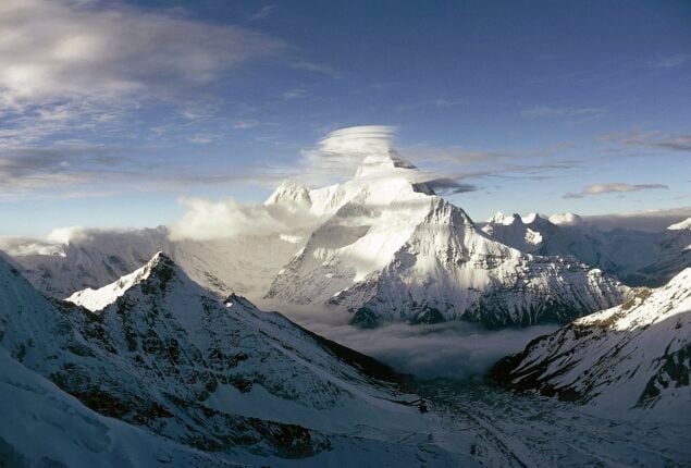 Efforts to locate avalanche survivors in the Indian Himalayas are hampered by snow