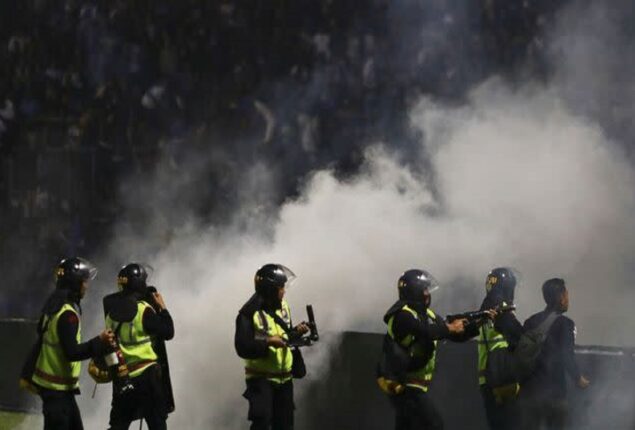 Tear gas used in a deadly Indonesian football stampede