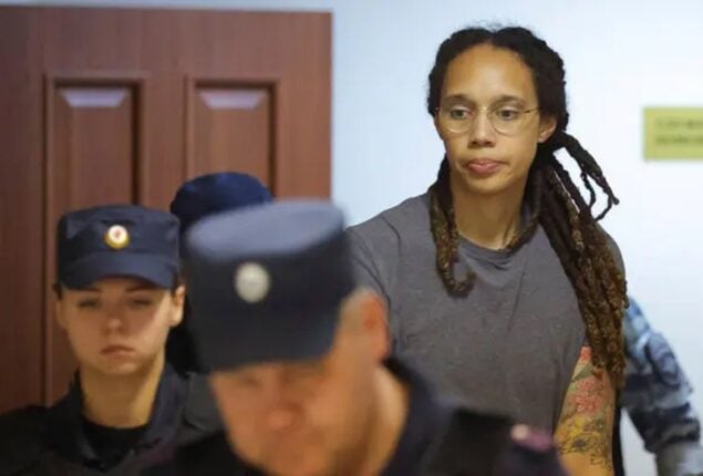 Brittney Griner attends an appeal hearing