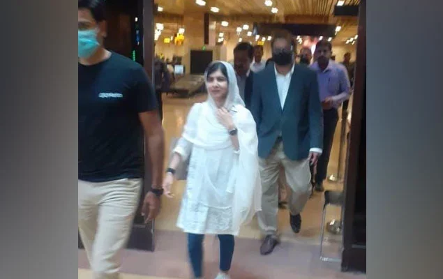 Malala reaches Pakistan to help flood affectees