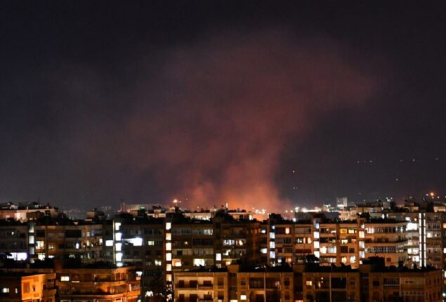 Israeli jets launched an attack on Damascus-area targets