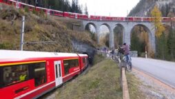 Switzerland breaks the record for the longest passenger train