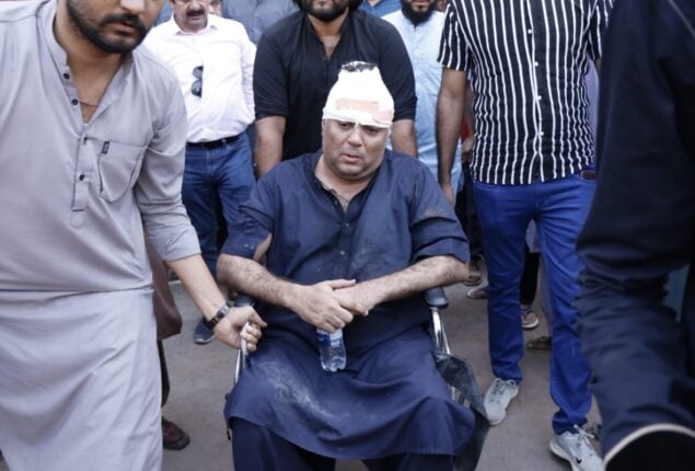 PTI’s Bilal Ghaffar manhandled, IG Sindh says situation under control