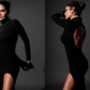 Esha Gupta looks flawless in a black body-con dress