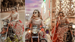 Rabeeca Khan strikes a cool bridal poses