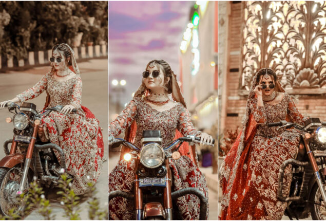 Rabeeca Khan strikes a cool bridal poses