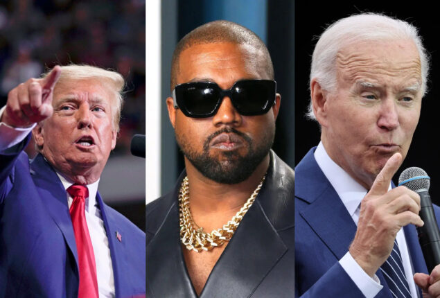 Kanye West praises Donald Trump while criticizing rival Joe Biden