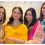 Alia Bhatt glows in yellow Anarkali as she poses with Shaheen Bhatt and others at her baby shower