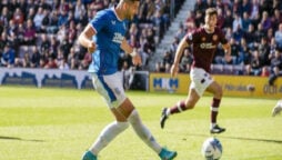 Rangers wins against hearts and goes to top