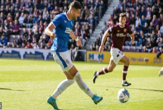 Rangers wins against hearts and goes to top