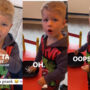 Mother tricks her son into washing his candy floss