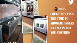 Netizens criticize station tap “shower” for trains and passengers