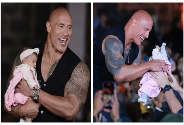 Dwayne Johnson stunned in black waistcoat at ‘Black Adam’ event