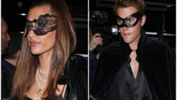 Justin and Hailey Bieber attend Doja Cat’s Masquerade party
